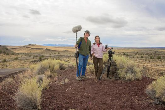 This weekend, Richard Wilhelm and Sue Arbuthnot were at Diamond Craters, southeast of Burns, filming for their documentary about the issues raised in the Malheur National Wildlife Refuge armed occupation. (Hare in the Gate Productions)