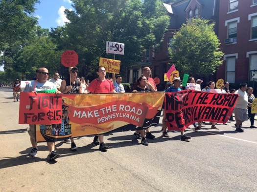 The poll says 62 percent of Pennsylvania voters support raising the federal minimum wage to $15. (Make the Road PA)