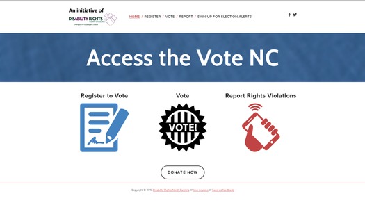 AccessTheVoteNC.org is a first-of-its-kind website to help people with a disability in North Carolina ensure their right to vote. (Disability Rights NC)