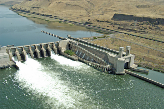 The Lower Monumental Dam, above, is one of four dams that groups want removed in order to improve fish habitats on the Snake River. (Bonneville Power Admin./Flickr)