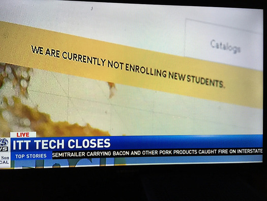 Almost 2,000 ITT Tech students in Tennessee are left without a school after the for-profit institution closed its doors last week. (Forsaken Fotos/Flickr)