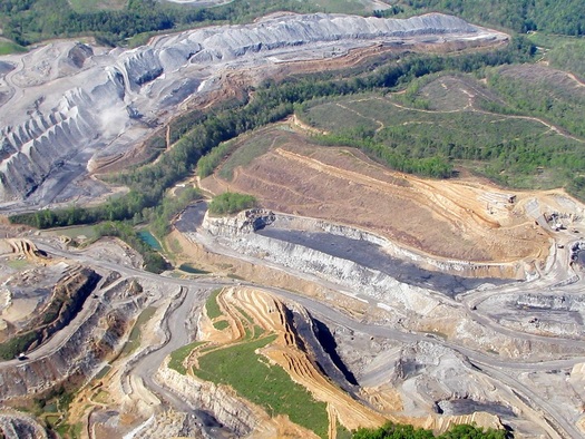 Using money from the Abandoned Mining Lands Fund to spur economic development in Appalachia has overwhelming support in the region, according to a new poll. (Vivian Stockman, flyover credit SouthWings)