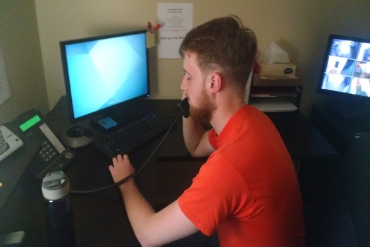 Suicide Prevention Hotline employee Joshua Drummond is among those provided free 24/7 help to Granite Staters in crisis. (Headrest)