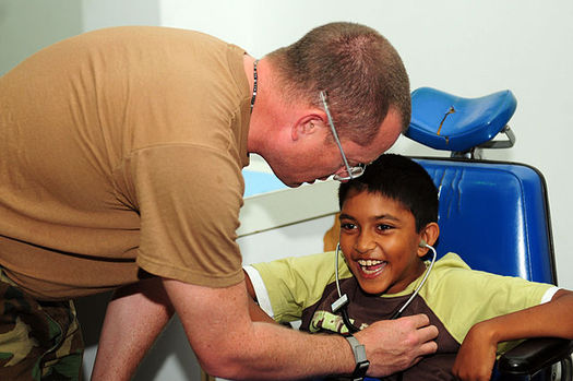 A new report credits Massachusetts for ranking second in the nation when it comes to providing coverage for uninsured kids. (US Navy). 