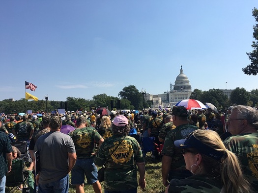 Retired coal miners continue their fight for federal protection of their health and retirement benefits, including at this rally in Washington, D.C. (Nema Brewer)