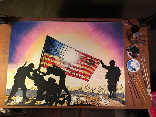 A series of paintings and murals are being placed around the country to celebrate Americans who have sacrificed for others. (Mark Paul John)