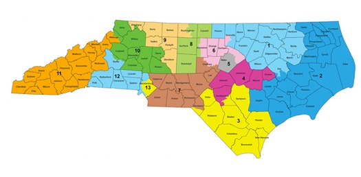 Earlier this year, a nonpartisan panel of justices and judges created a district map of North Carolina that mostly considered geography. (Duke University)