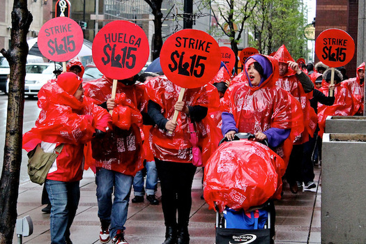 Low-wage workers are planning strikes, protests and civil disobedience actions on Tuesday. (Bob Simpson/Flickr)