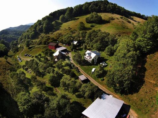 A aerial view of Old Orchard Creek Farm in Ashe County is one example of land protected by land conservancy. (Old Orchard Creek)