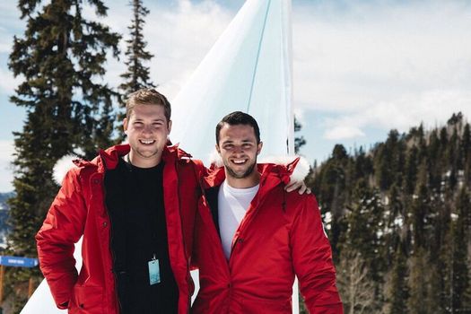 University of St. Thomas students Zac Quinn and Brian Keller started a business to raise money for pediatric cancer. (lym.org)