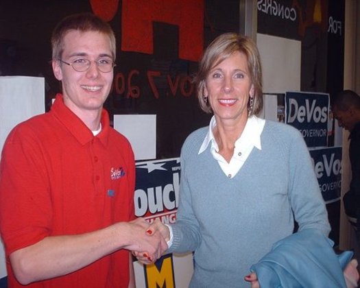 Public education advocates in New England and across the nation are opposing the nomination of billionaire Betsy DeVos, who comes up for a confirmation hearing on Tuesday. (Keith A. Almli/wikimedia)