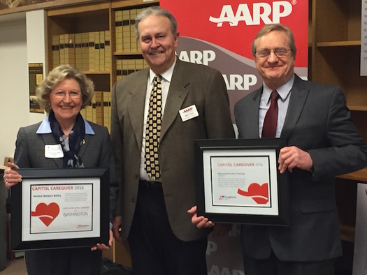 Two Washington state lawmakers, Sen. Barbara Bailey and Rep. Steve Tharinger, have been recognized for their work supporting caregivers. (AARP)