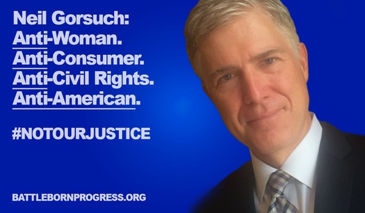 Progressive groups are holding vigils tonight to protest President Trump's decisions, including the nomination of Neil Gorsuch to the U.S. Supreme Court. (Battle Born Progress)