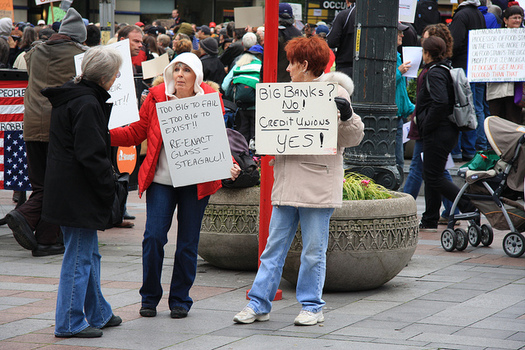 A new report finds that credit unions, which are not driven to return stockholder investments, are growing at a fast pace in the Northwest. (Hollywata/Flickr)
