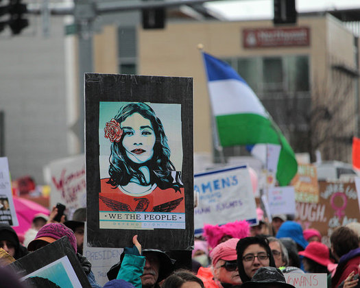 Women are rallying on International Women's Day, keeping up momentum from the Women's March in January. (David Geitgey Sierralupe/Flickr)