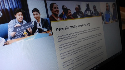 Signatures from this online petition calling on Kentucky lawmakers to welcome refugees and immigrants into the Bluegrass State will be delivered today to lawmakers at the state capitol. (Greg Stotelmyer)