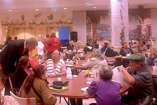 Cuts in funding could force 65 senior centers to close in New York City. (Bill de Blasio/Wikimedia Commons)