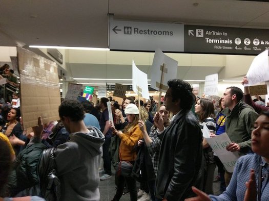 They have protested the Muslim ban in airports and now, grassroots groups say the time has come for Congress to investigate President Donald Trump's ties to Russia. (Peace Action) 