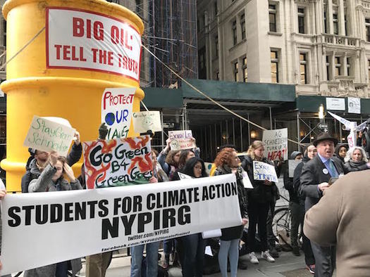 Activists say holding the fossil-fuel industry accountable is critical to combating climate change. (NYPIRG)