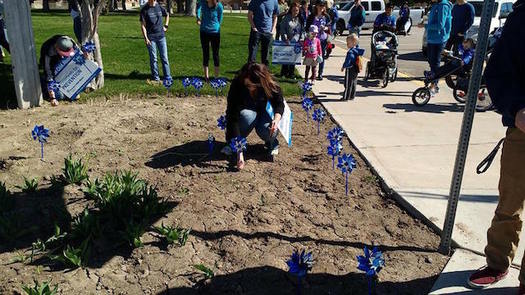 The blue pinwheel is the symbol of National Child Abuse Prevention Month. (Bannock Youth Foundation)