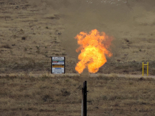 Gas flares are a result of leaking natural gas as companies mine for fossil fuels. (WildEarth Guardians)