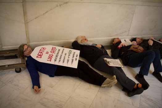 Opponents of the American Health Care Act staged a 