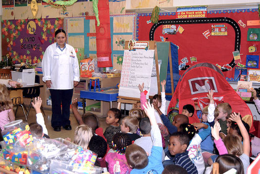Investing in pre-K raises graduation rates, reduces crime and saves tax dollars, according to a new report. (U.S. Navy/Wikimedia Commons)