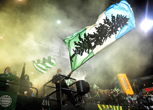 The Portland Timbers are a member of the Green Sports Alliance, which is helping teams, stadiums and fans go green. (Steve Dykes/Getty Images)