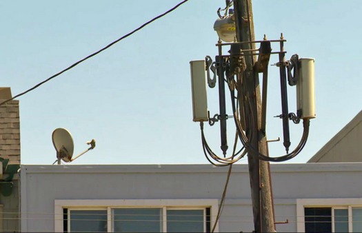 Senate Bill 649 would eliminate local permits for cellular equipment such as this across the state. (Kevin Mottus/California Brain Tumor Association)