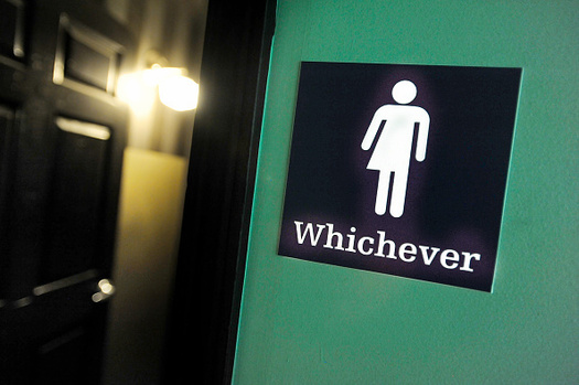 A controversial bill on the agenda of an upcoming special session of the Texas Legislature would restrict where transgender Texans can use the bathroom. (Davis/Getty Images)