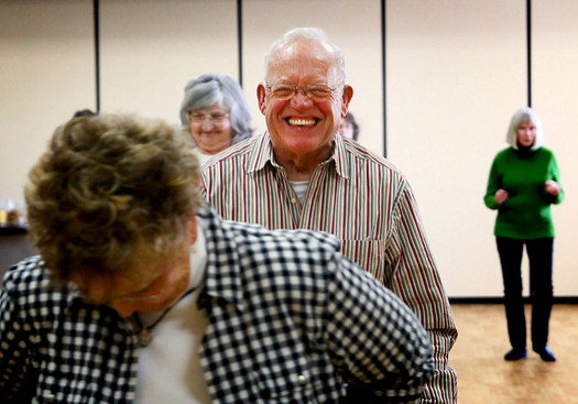 Author Doug Griffiths says offering social activities like line dancing for older residents can help revitalize small towns. (Jeffrey Smith/Flickr)