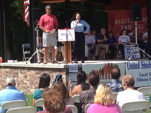 Speakers at a weekend rally in Pikeville had a message for Congress: Everybody deserves health care. (Jerry Hardt)
