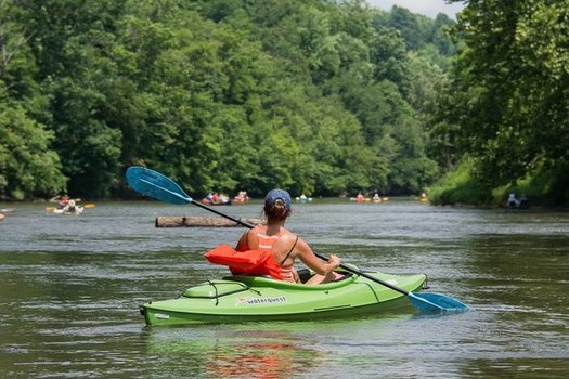 Hundreds of thousands float the New River in Ashe County ever year. (New River Conservancy)
