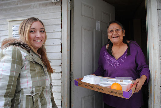 A nonprofit restaurant in Marsing, Idaho, serves seniors free meals and also prepares food for the Meals on Wheels program. (Katrina Heikkinen/U.S. Air Force)
