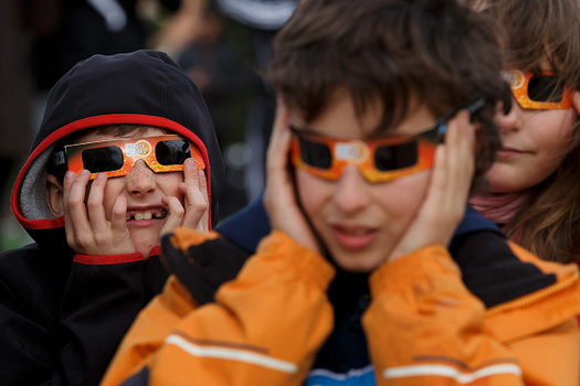Safety glasses protect the eye from being damaged by looking at the sun. (Getty Images)