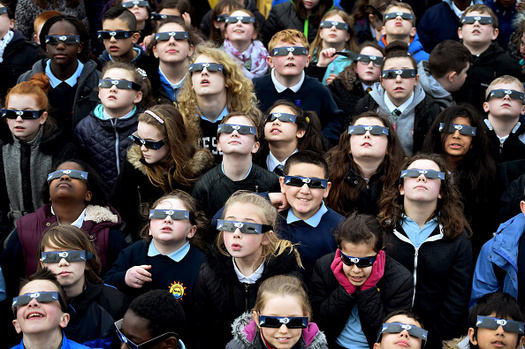 Safety glasses protect the eye from damage from looking at the sun. (Getty Images)