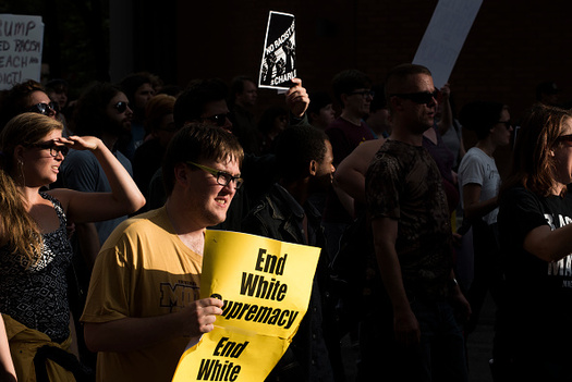 Events like the white supremacist rally in Charlottesville, Va., often also prompt more people to speak out against racism. (Stephen Maturen/Getty Images)