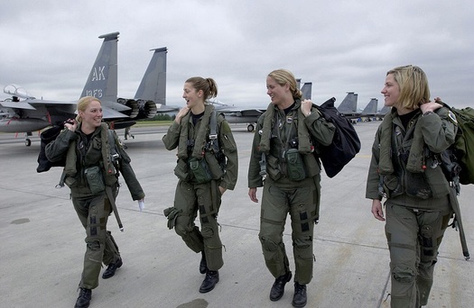 Women are finding equality in some areas of military service, but overall in Texas and the U.S., research indicates they are losing ground. (Wikimedia Commons)