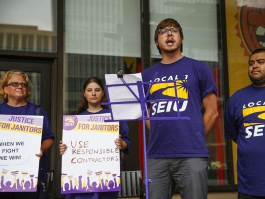 On Labor Day, union membes and low-wage workers in Indiana and across the country rallied for a better deal. (SEIU) 
