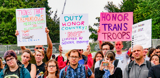 Estimates on the number of transgender people currently on active duty who could be affected by the ban range from about 1,300 to almost 9,000. (Ted Eytan/Flickr)