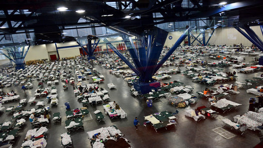 More than 30,000 Texans have sought refuge in shelters like this one. (Red Cross)