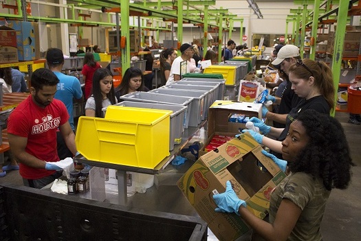 Houston Food Bank officials say their volunteers have processed and distributed more than 1.5 million pounds of food since Hurricane Harvey. (Houston Food Bank)