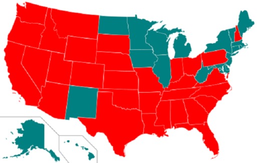 West Virginia is one of a handful of states without the death penalty. Support for capital punishment is at its lowest point since 1972. (Jay Coop/Nat'l. Conference of State Legislatures)