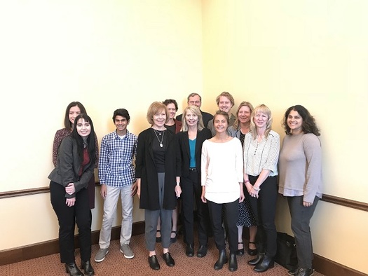 The Climate Generation delegation poses with Minnesota Lt. Gov. Tina Smith before departing for the U.N. Climate Change conference in Bonn. (Climate Generation)