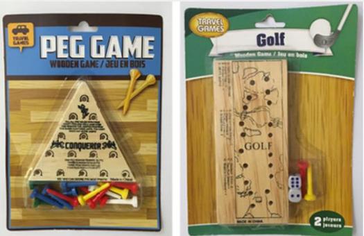 Some peg games on the market have small parts that pose choking hazards for young children. (U.S. PIRG Education Fund)