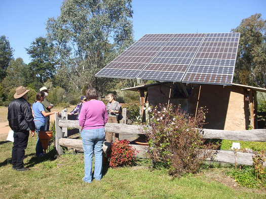 Some Iowa farms and businesses are investing in solar installations as a way to cut costs. (Vivian Evans/Flickr)