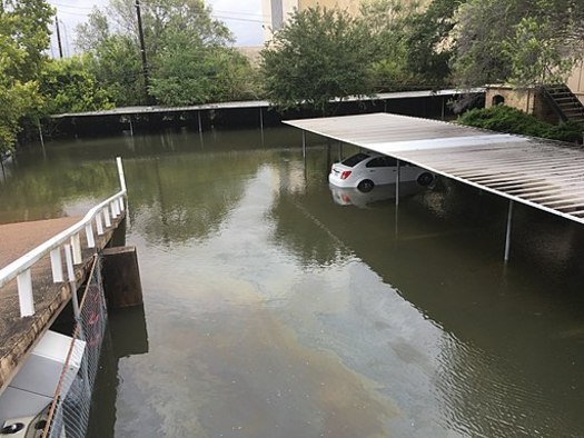 Many activists believe the flooding in Houston was worsened by climate change, and oppose the nomination of climate skeptic Kathleen Hartnett White to the federal Council on Environmental Quality. (Crap Mariner/Wikimedia Commons)