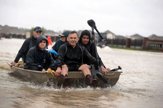 Hurricane Harvey dumped an unprecedented 50 inches of rain on parts of southeast Texas, a phenomenon many scientists attribute to climate change. (ScottOlson/GettyImages)