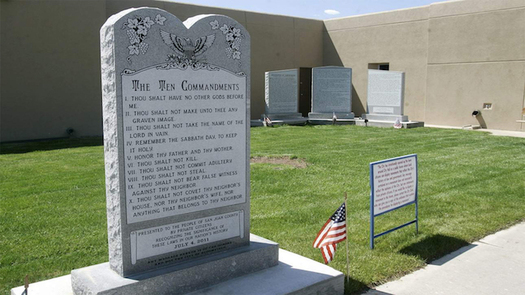 A Wisconsin group wants Santa Fe, N.M., to follow the lead of Bloomfield, N.M., and remove a Ten Commandments monument located on government property. (adflegal.org)