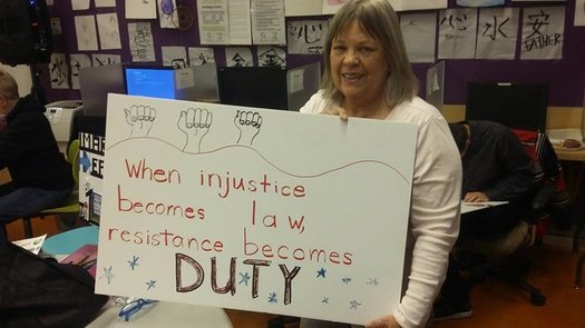 Organizers held sign-making parties this week to prepare for the Women's Marches. (Coalition for the Reno Women's March)